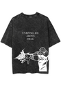 T-shirt Ryomen Sukuna JJK - Manches Courtes, Style Vintage Délavé, Coton - 4