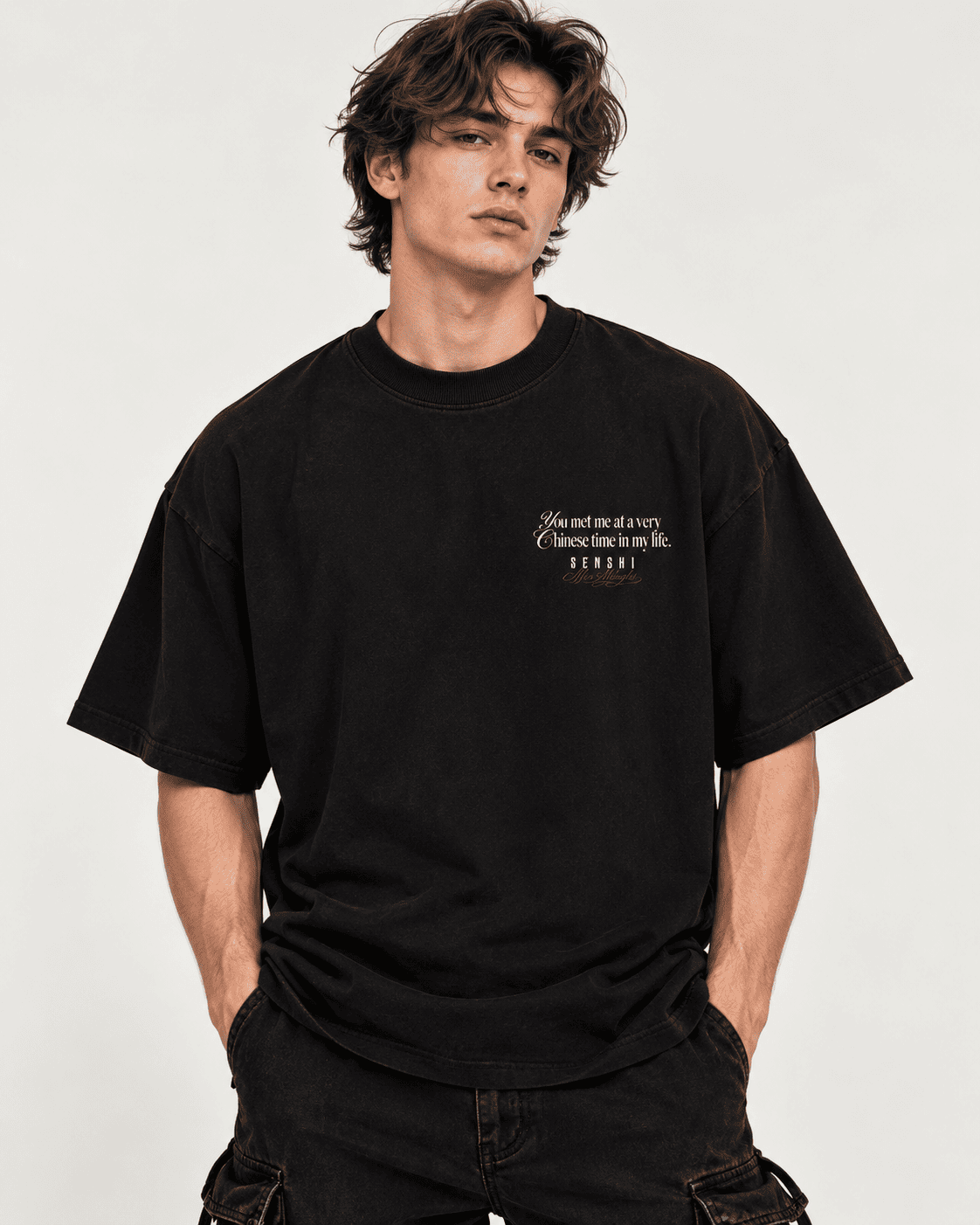 YOU MET ME AT A VERY CHINESE TIME OF MY LIFE PREMIUM OVERSIZED TEE