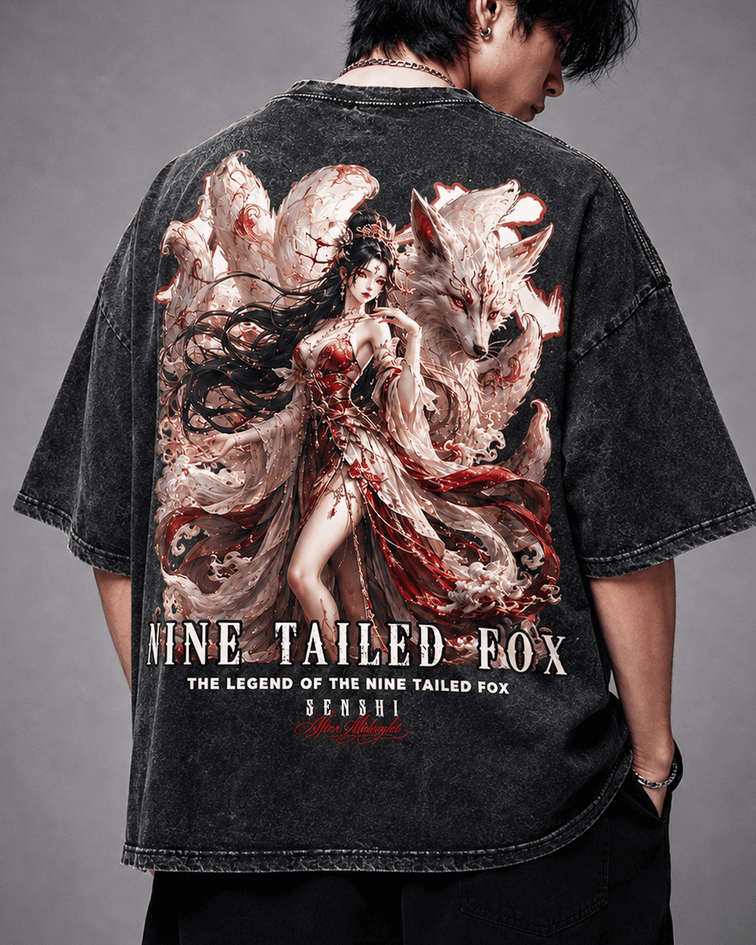 NINE TAILED FOX PREMIUM OVERSIZED VINTAGE TEE