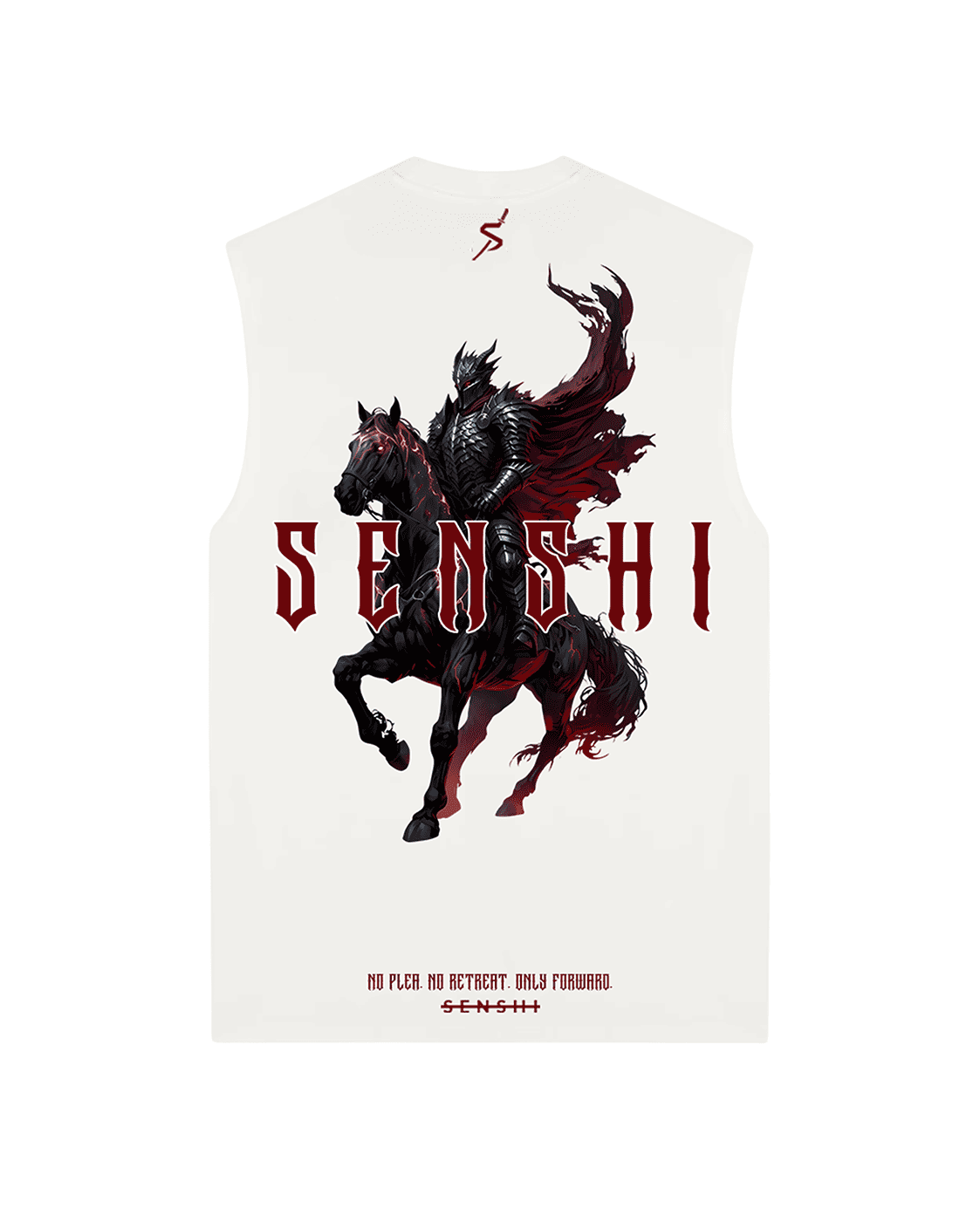 RED KNIGHT WHITE TEE/TANK