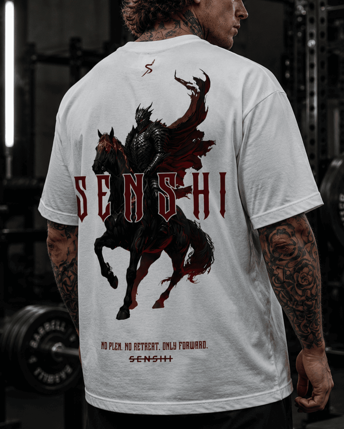 RED KNIGHT WHITE TEE/TANK