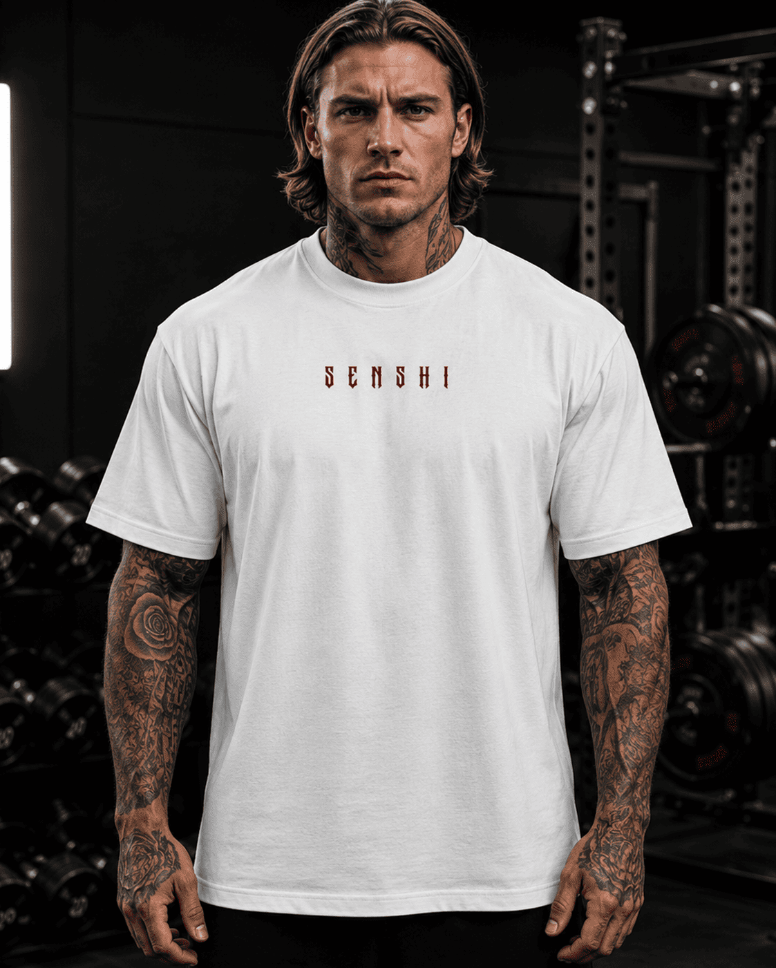RED KNIGHT WHITE TEE/TANK