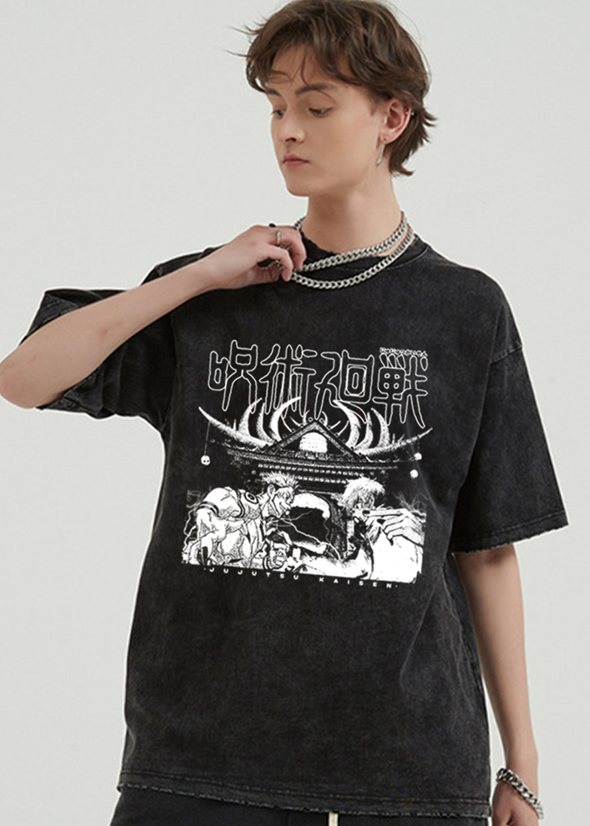 SUKUNA V GOJO VINTAGE TEE – SENSHI